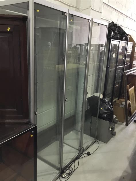 steel glass display cabinet|metal framed glass display cabinet.